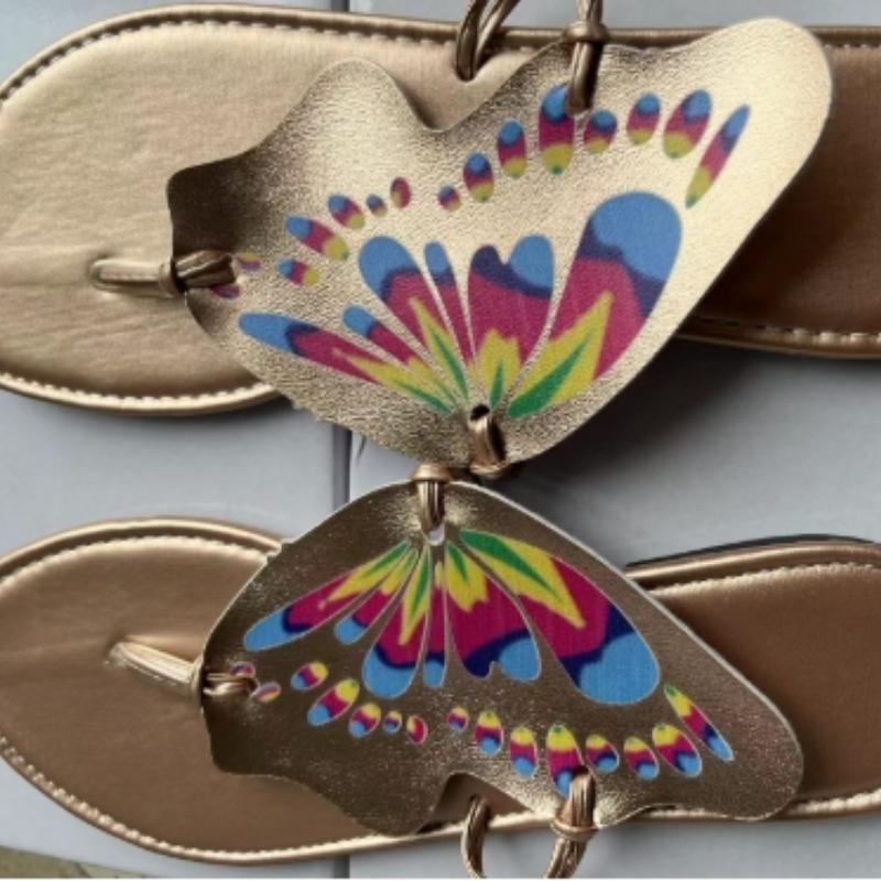 Fashion Versatile Soft Soled Shoes for Summer New Round Toe Flat Shoes Fashion and Simple Women's Sandals Lightweight Non Slip Slippers