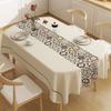 New Chinese Style Thick Tablecloth Exquisite Floral Pattern Waterproof Rectangular Table Mat Oil Resistant Durable Cover