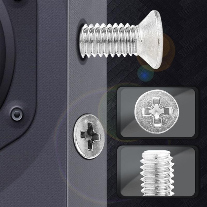Set of 100 Versatile Stainless Steel Countersunk Screws Long lasting Flat Head Screws for Home & Industry & Outdoor Use