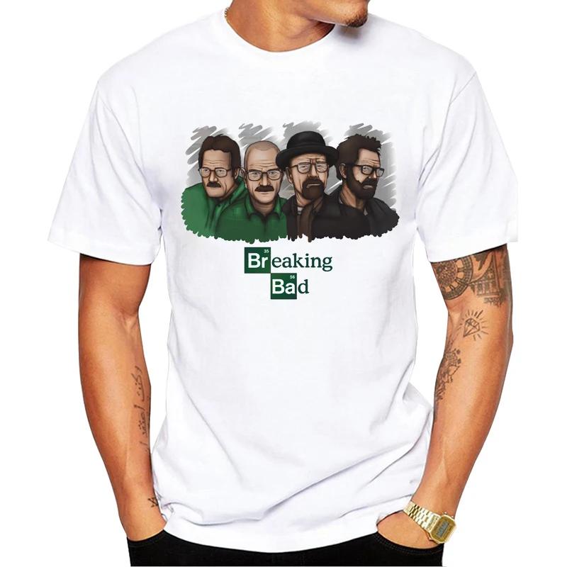 Newest Men Fashion Breaking Bad T-shirt Heisenberg Iam the Denger Retro Printed Hipster Tops Short Sleeve Casual  Tee