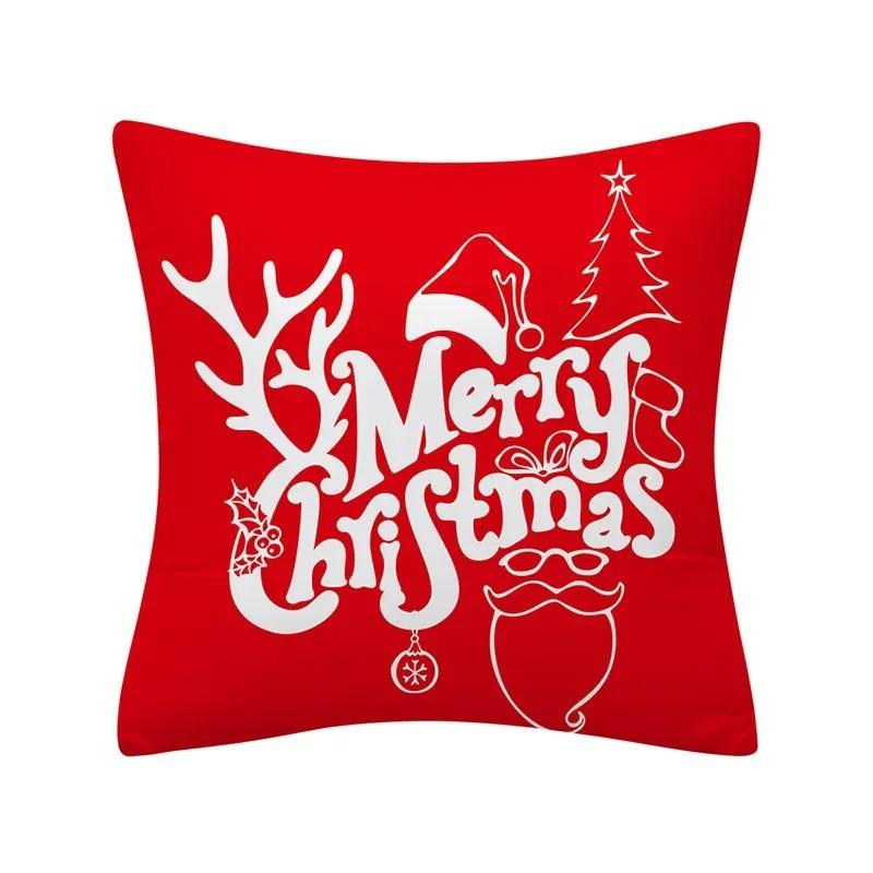 Christmas Themed Pillowcases Car Accessories Office Santa Claus Living Room Sofa Home Pillowcases