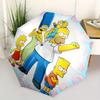 1pc Simpsons Doughnut Background Umbrella with Plastic Handle,Suitable for All Seasons Home Travel Outdoor UmbrellaM1191
