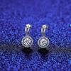 5mm S925 Sterling Silver Round Halo Moissanite Stud Earrings D VVS1 Fine Jewelry For Women