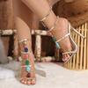 Fashion Eilyken Summer Open Toe Buckle Strap Women Sandals Sexy Design Narrow Band High Heels Stripper Banquet Gladiator Shoes