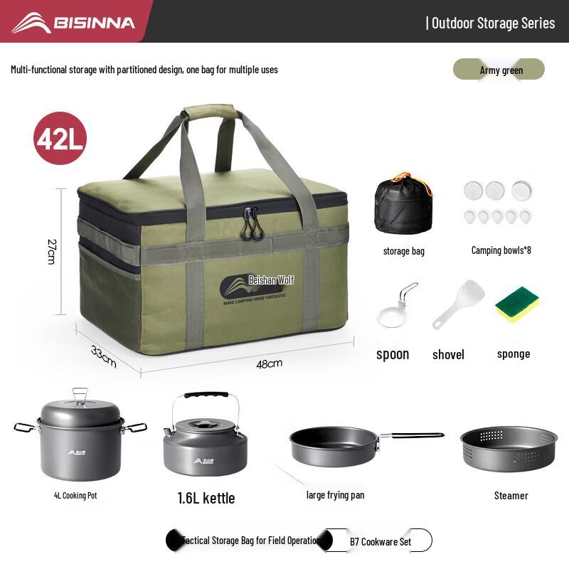 Outdoor Camping Stove Storage Bag with Pot Set