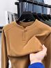 Chinesischer Stil Zwei-Knopf Fleece Stehkragen Langarm Herren Hoodie - Herbst/Winter Dick Warm Lässig Oberteil