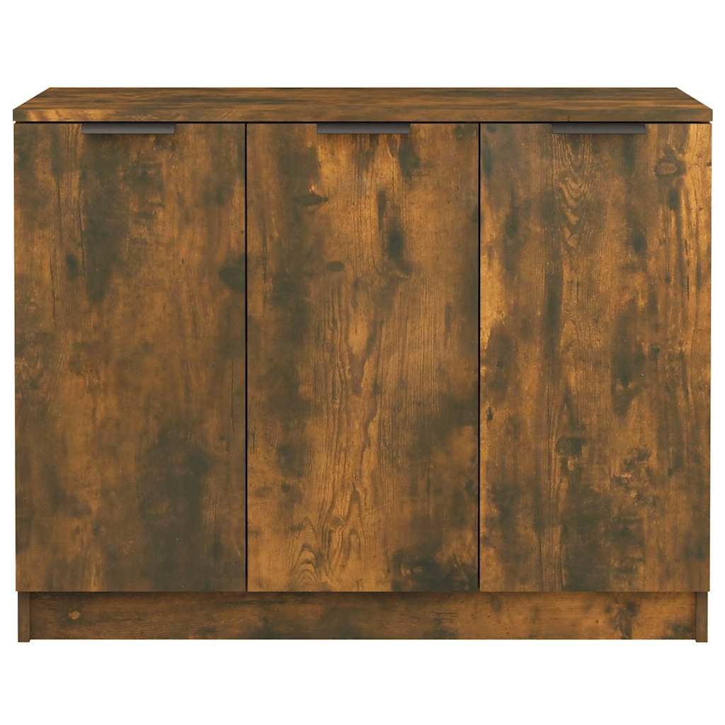 vidaXL Sideboard Räuchereiche 90,5x30x70 cm Holzwerkstoff