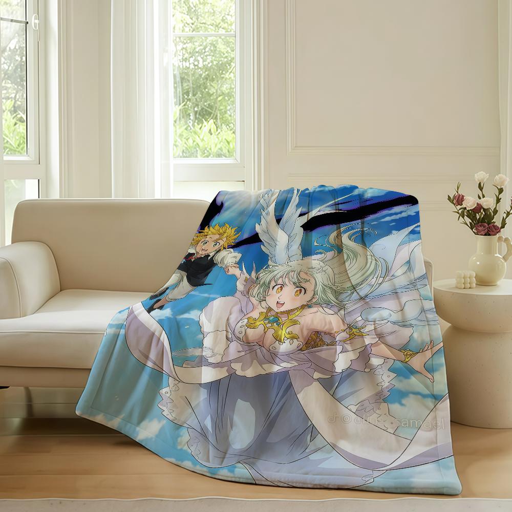 Adventure anime The Seven Deadly Sins Blanket For Sofa Office Bed Plane Travel Sleep Read Relax Camping Soft And Warm