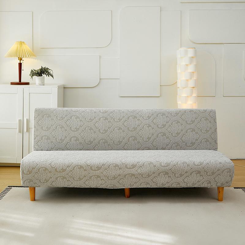 Armless Jacquard Sofa Bed Cover Elastic Soft Folding Sofa Covers Without Armrests  Couch Sofa Protection Suitable For 2-3 Seater