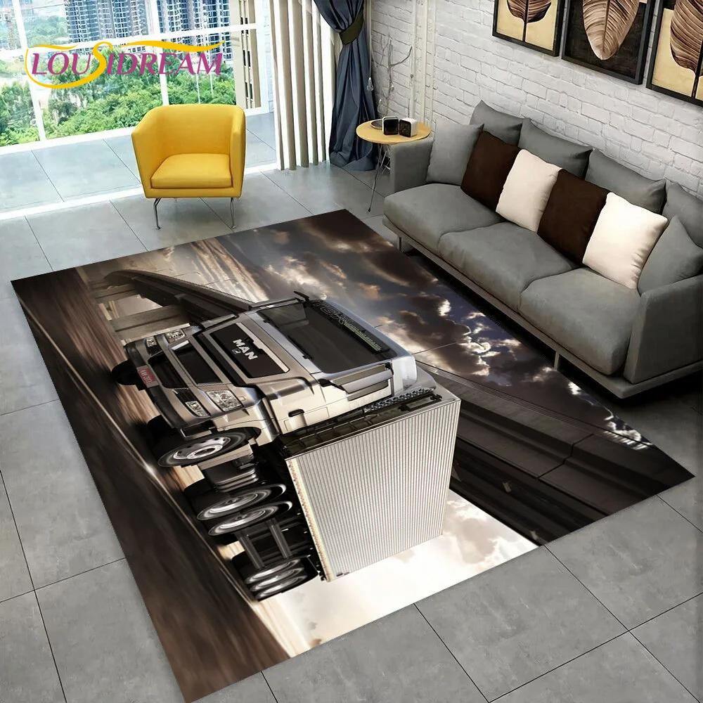 Latest MAN Truck Lorry 3D Printing Rug Carpet for Living Room Bedroom Home Decor,Floor Mat Non-slip Decoration for Sofa Doormat