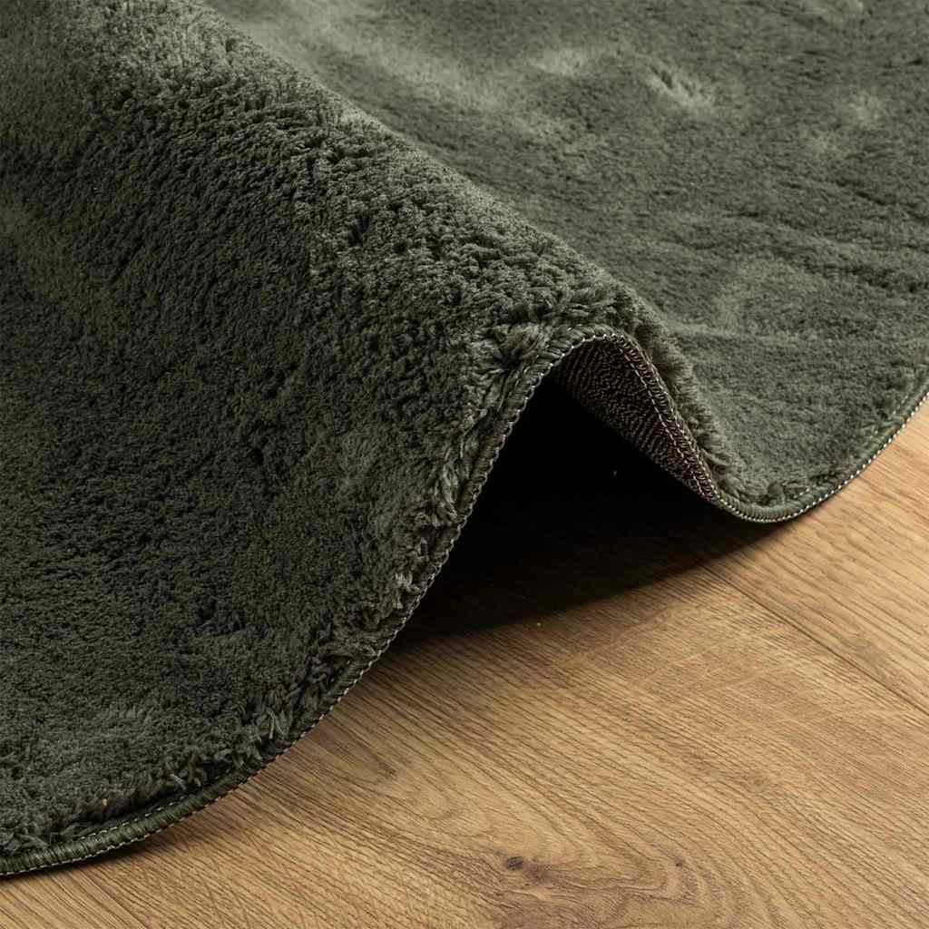 Area Rug HUARTE Forest Green 160 X 230 Cm 100percent  Polyester
