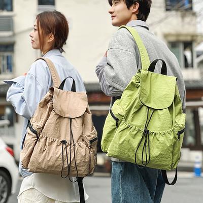 New Tooling Large Cover Lightweight Drawstring Backpack Korean Version Casual Large-capacity Backpack