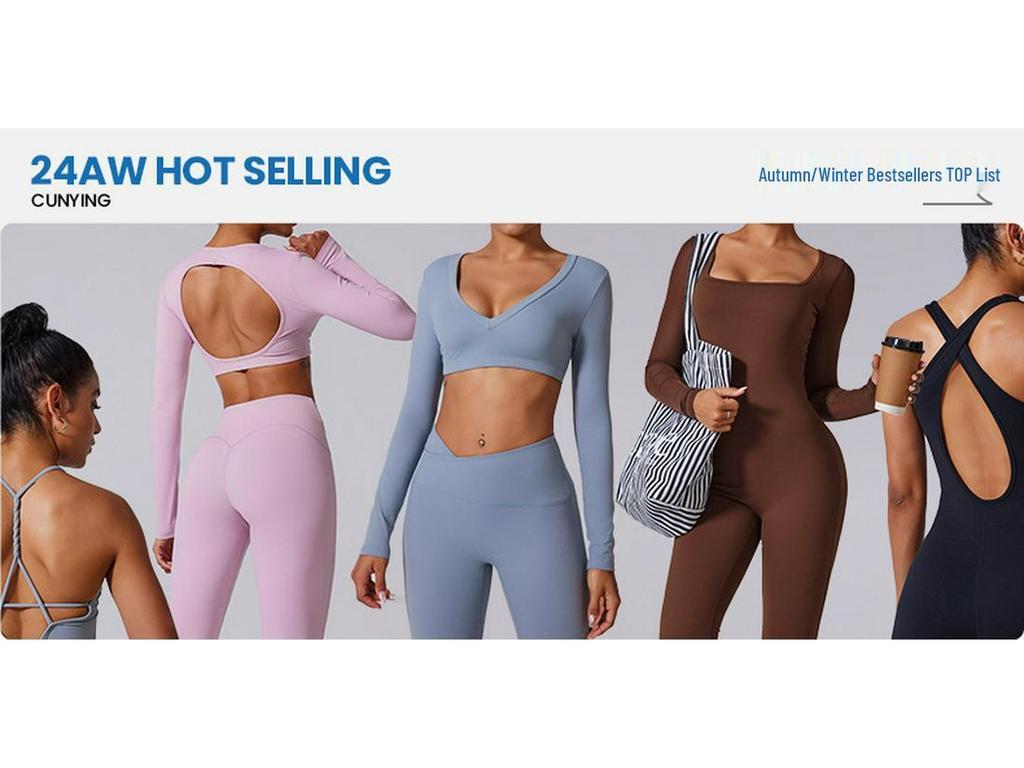 Nude Feel Quick-Dry Zipper Yoga Jumpsuit for Outdoor Fitness & Running