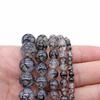 Silk Agate Chalcedony Black Dragon Stripe Round Beads for DIY Jewelry Necklace