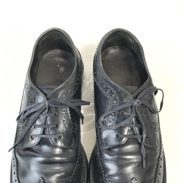 90s TOD’S Leather Wingtip Dress Shoes Men’s 8 26.5-27.0 Black(USED)