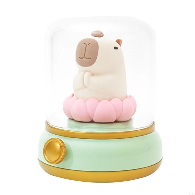 62KD Cartoon Capybara Kerosene Night Light Rechargeable Silicones Night Light Shower Lamp Room Decoration for Kids and Adults