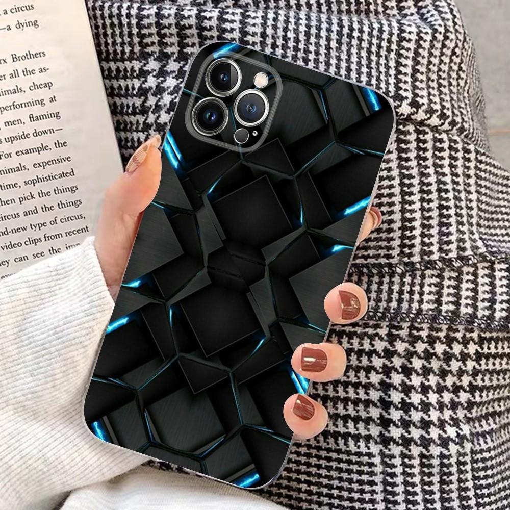 Luxury Geometry Cool Phone Case For iPhone 15 14 11 12 13 Mini Pro XS Max Cover 6 7 8 Plus X XR SE 2020 Funda Shell