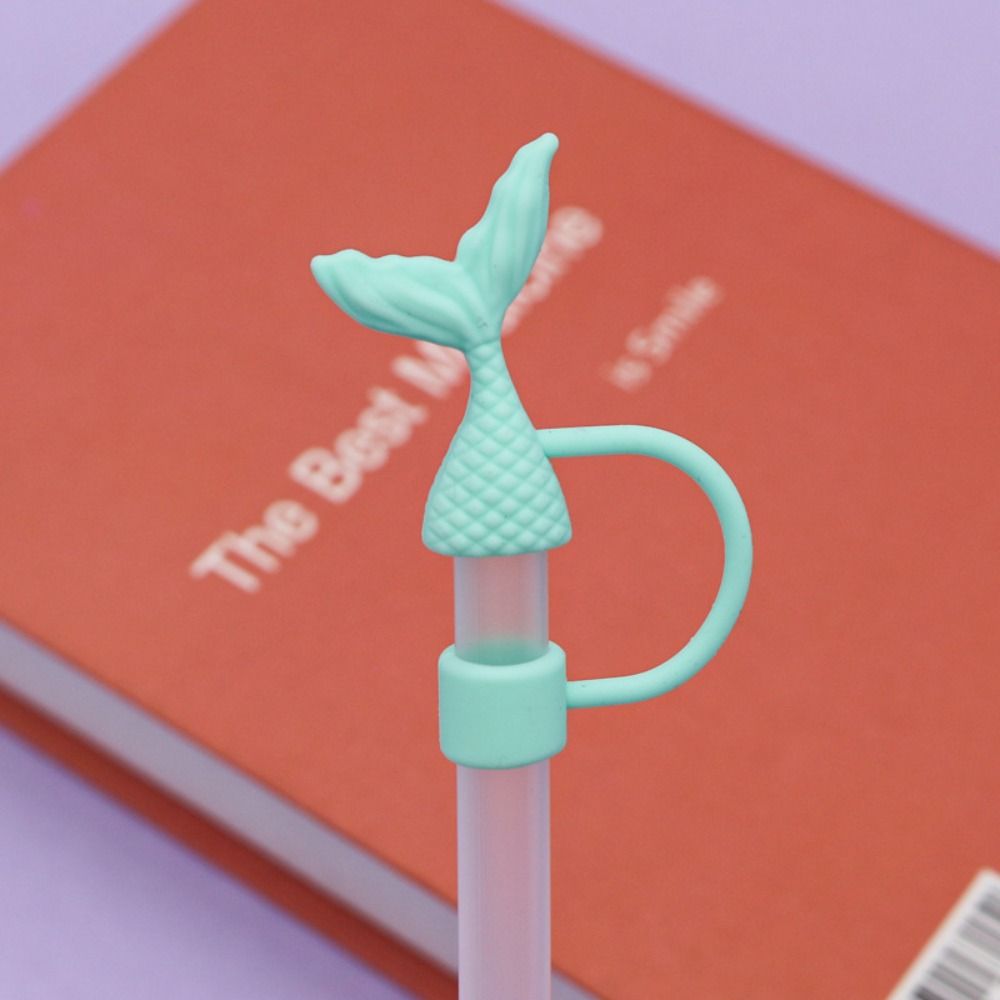 Beauty Fishtail Silicone Straw Cap Straw Tip Covers for Stanley/Tumbler Cup for Party Decor