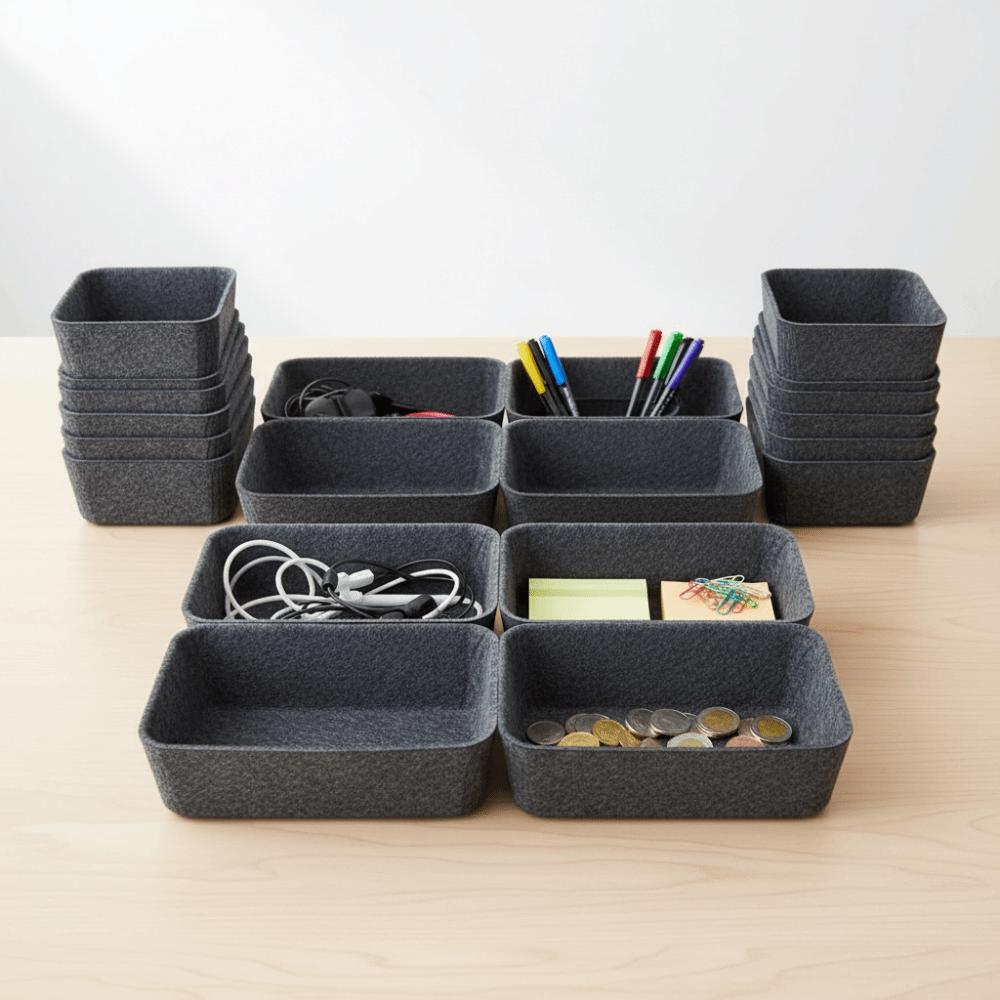 16Pcs/Set Space-Saving Drawer Organizer Creative Desktop Sundries Box Desktop Organizer