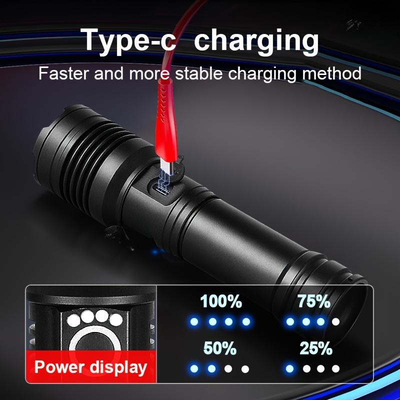 Ultra High Power XHP160 Rechargeable LED Flashlights, Outdoor High Power LED Lantern, 18650/26650 Battery Hand Torch 5 Modes 16-Cores XHP160 Lamp