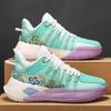 Mens Low-Cut Basketball Shoes Practice Performance Lightweight Breathable PU Mesh Sneakers