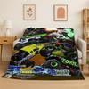 Cartoon Monster Truck Monster Jam Soft Flannel Throw Blanket,Warm Cozy Blanket for Bed,Couch,Sofa,Bedroom,Living Room,Travel
