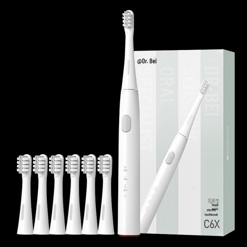 Be Doctor C6X Sonic Electric Toothbrush with 6 Brush Heads