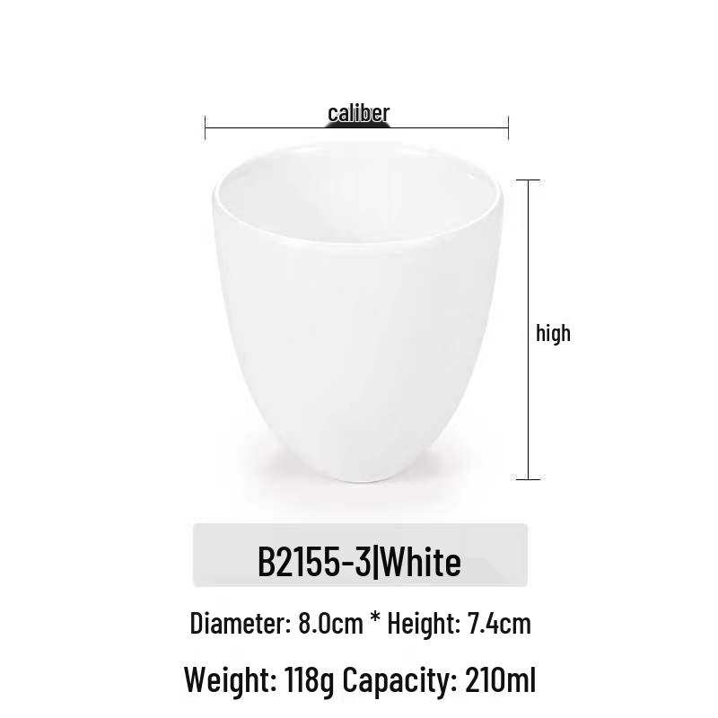 Dual-Color Melamine Tea Cup - Porcelain-Like Plastic Cup for Restaurants, Hot Pots, and Cafeterias