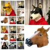 Maschera a Testa di Cavallo Halloween Cosplay Accessorio Costume Per Adulti Spaventosa E Realistica