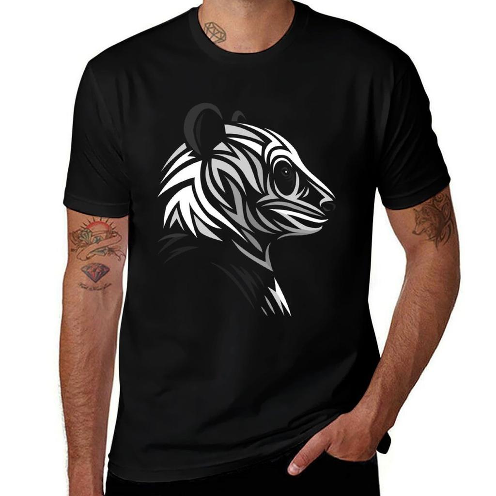 Panda Tribal Face Tshirt Modern Style Print Tshirt