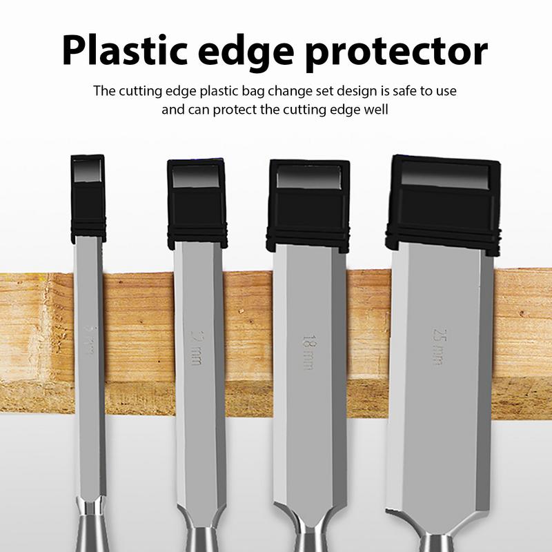 Chisel Set Woodworking 4 Pieces Bevel-Edged Carpentry Accessories Woodworking Tools For Carpentry Sculpture Furniture Making