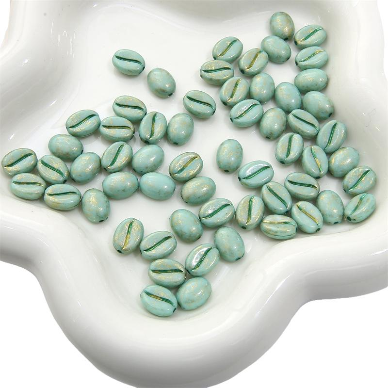 Handgemachtes Armband Perlen 8x10mm Acryl Kaffeebohnen Lose Perlen Handgemachtes DIY Zubehör Perlen Armband Schnüre Trennperlen