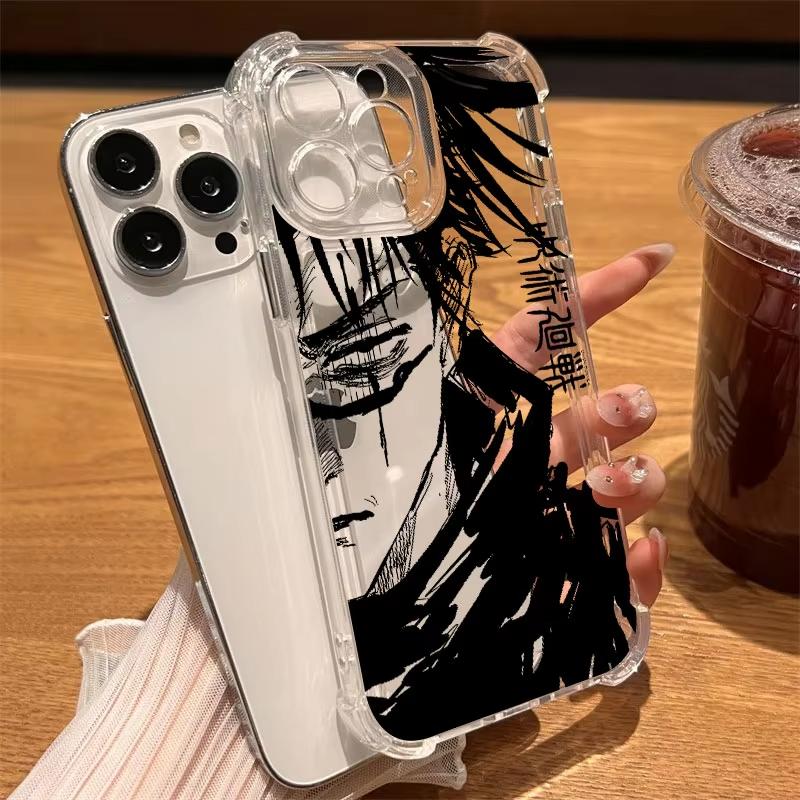 Jujutsu Kaisen Clear Phone Case For iPhone 17 Air 16 e 15 14 13 12 11 Pro Max Plus Mini SE 2020 2022 Soft Shockproof Cover Choso