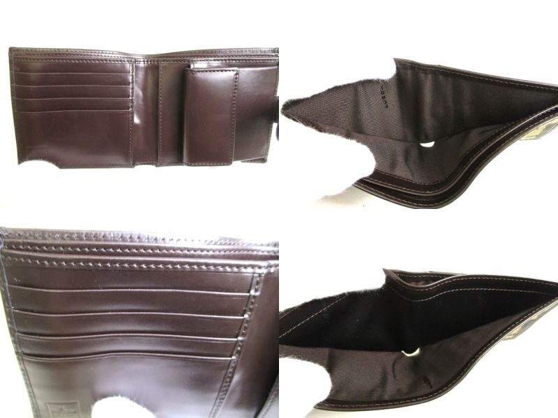 Authentic FENDI Zucca Dark Brown Canvas Leather Bifold Wallet Compact Wallet #9777  Refurbished