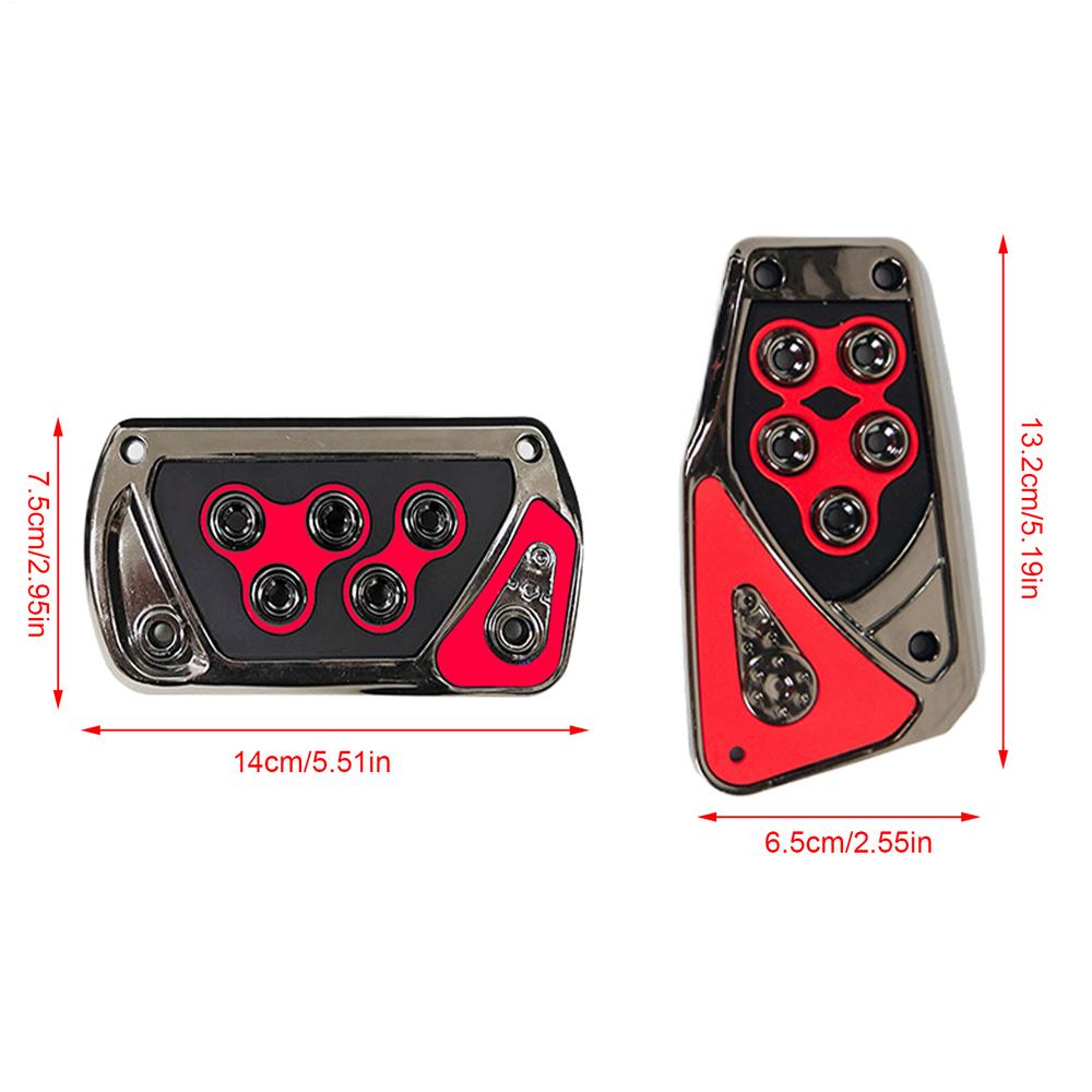 Anti-Slip 2pcs Set Car Foot Brake Pedals Cover Fuel Gas Foot Pad Set Kit Universal Car Pedal Covers Kits For Car Modification