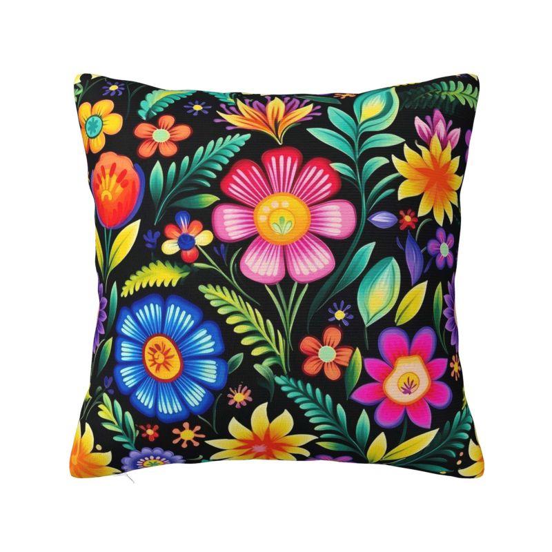 Poland Folk Floral Throw Pillow Case cm Decorative Polish Floral Art Cushion Cover Soft Polyester Pillowcase