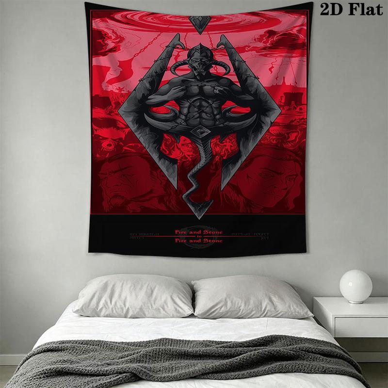 The Elder Scrolls Wall Hanging Printed Fabric Blanket Decorative Tapestries for Bedroom Living Room Home Decor