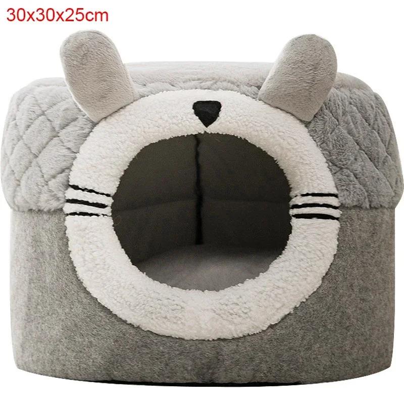 Cat Bed House Soft Plush Kennel Puppy Cushion Small Dogs Cats Nest Winter Warm Sleeping Pet Dog Bed Pet Mat Supplies Cat House