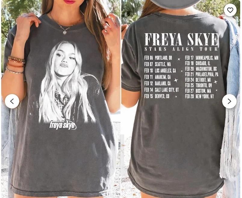 Freya Skye Portrait 2sided Shirt Align Tour 2026 Festival 2sided Tee