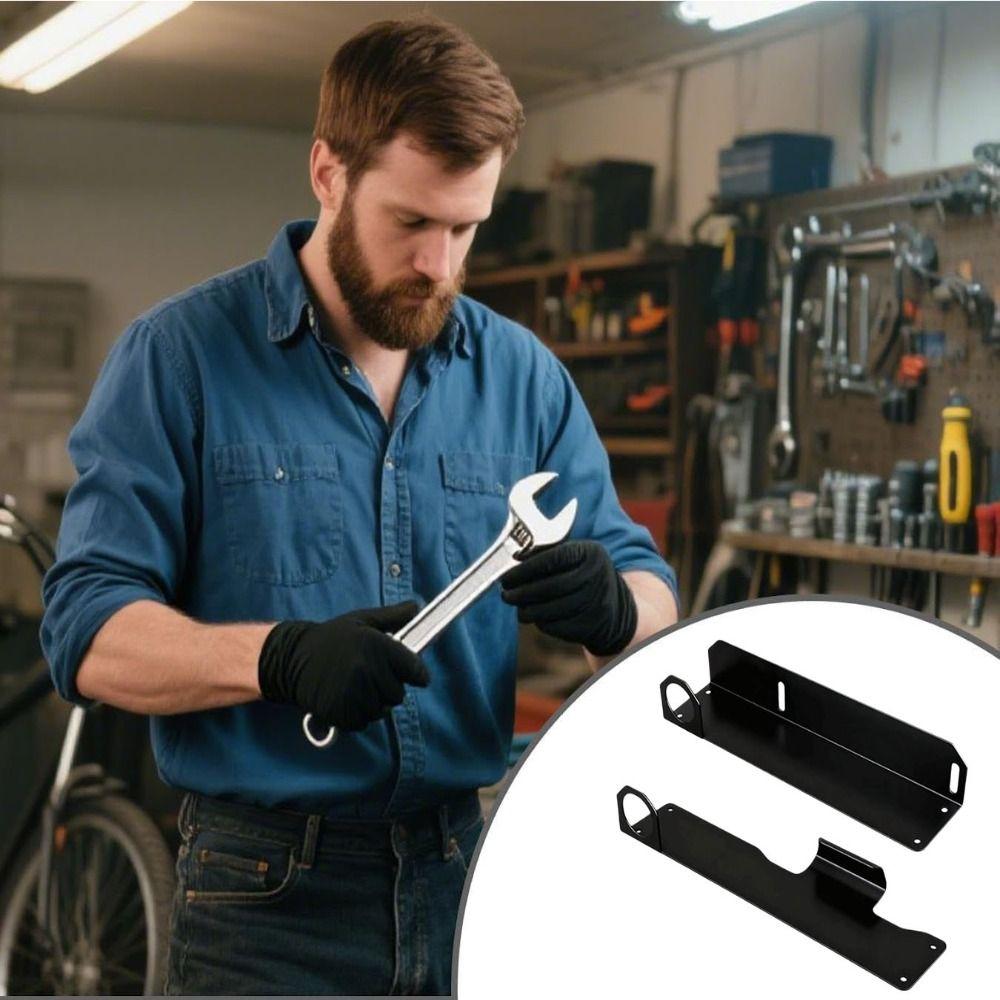 2pcs Heavy Duty Jack Stand Wall Mount Space Saving Metal Brackets Garage Tool Organizer Secure Mount Wall Mount