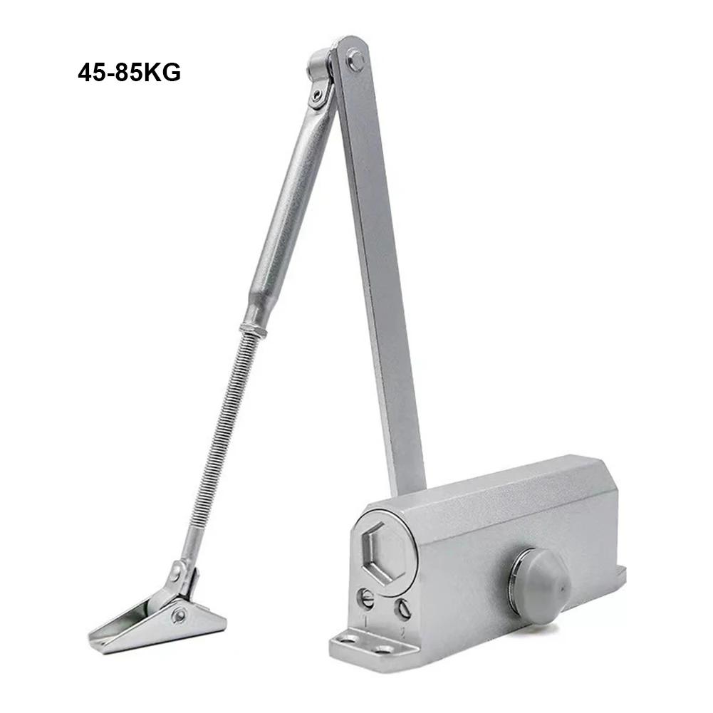 Automatic Door Closer Spring Hydraulic Buffer Metal Concealed Gate Closer Adjustable Door Stopper Speed Mute Closing 25 To 85KG
