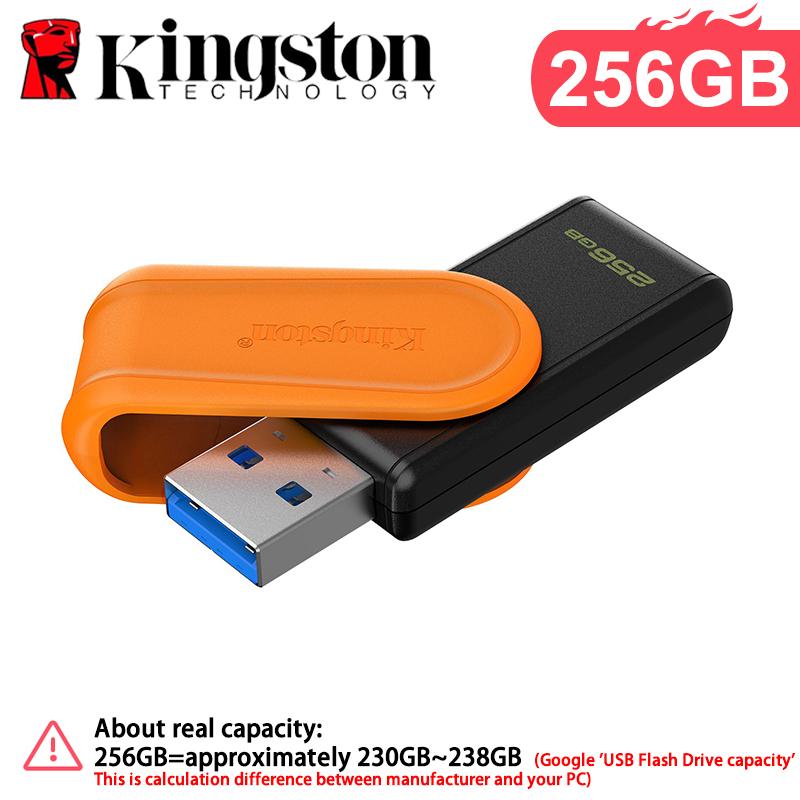 Kingston Stick USB 128GB USB 3.2 Gen 1 Exodia S 64GB 256GB 512GB Cu capac rotativ în culori vibrante Stick USB original Stick de memorie U Disk ·256GB orange