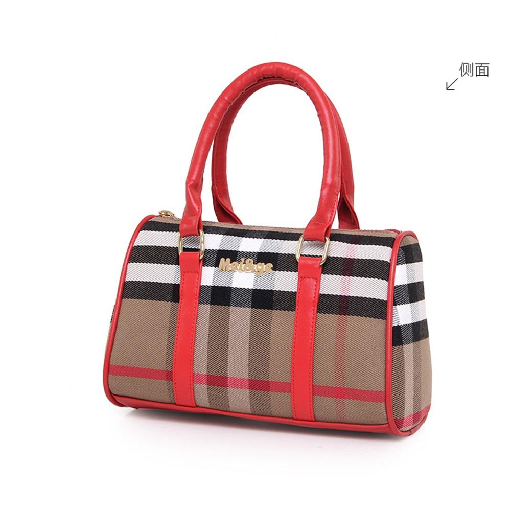 Karierte Leinwand Schwiegermuttertasche Sechs-teiliges Set Hand-Schultertasche Damen-Tasche