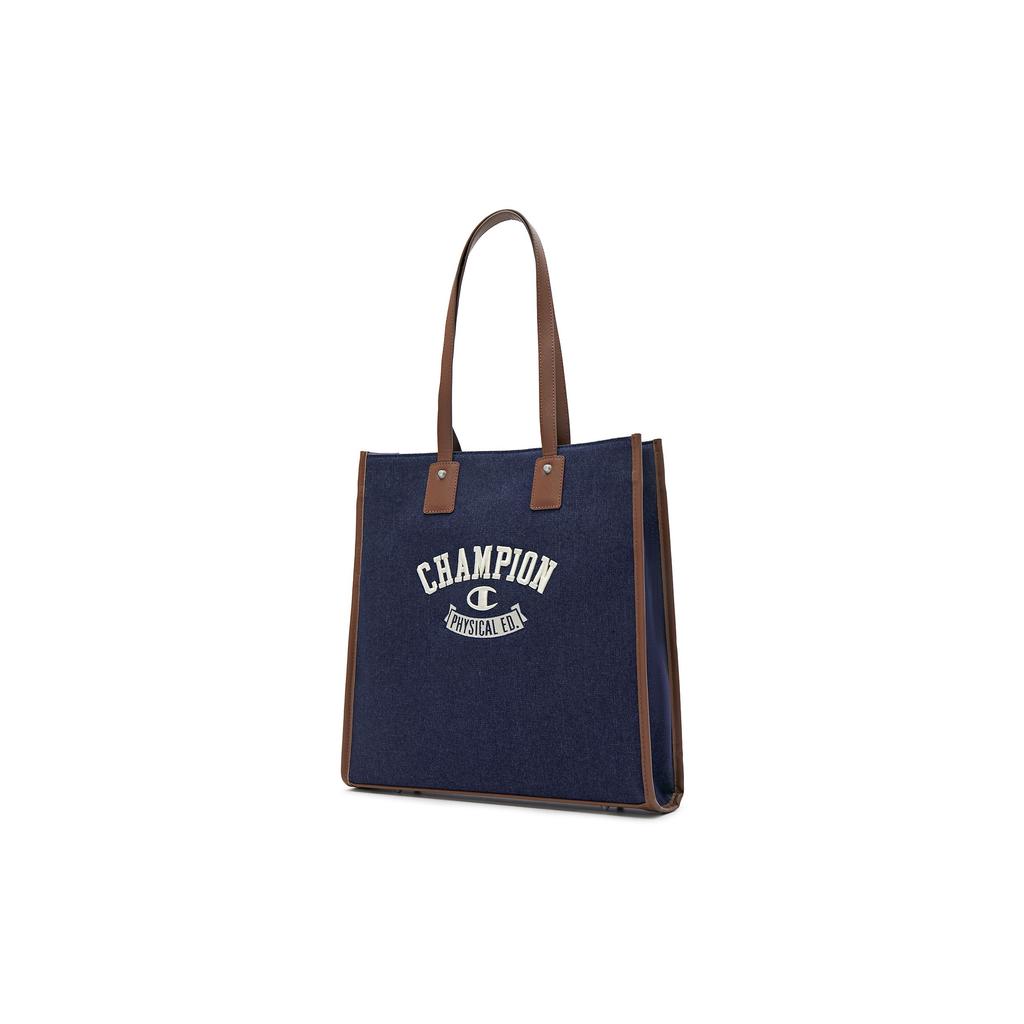 Champion FW24 Campus Tote Vintage Letter Texture Embroidered Logo Design Casual Simple Daily Commuting Fashion Versatile Unisex Shoulder Bag U4CACPU19