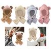 Winter Hat Scarf Set Casual Beanie Comfortable Adorable Plush Animals Hat for Birthday Gift Outdoor Sports Cosplay Parties