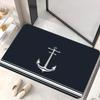 Anchor HD Printed Doormat, Flannel Material, Fun Machine-Washable Mat with Dot Plastic Backing, Suitable for Indoor and Outdoor Use, Holiday Gift Home