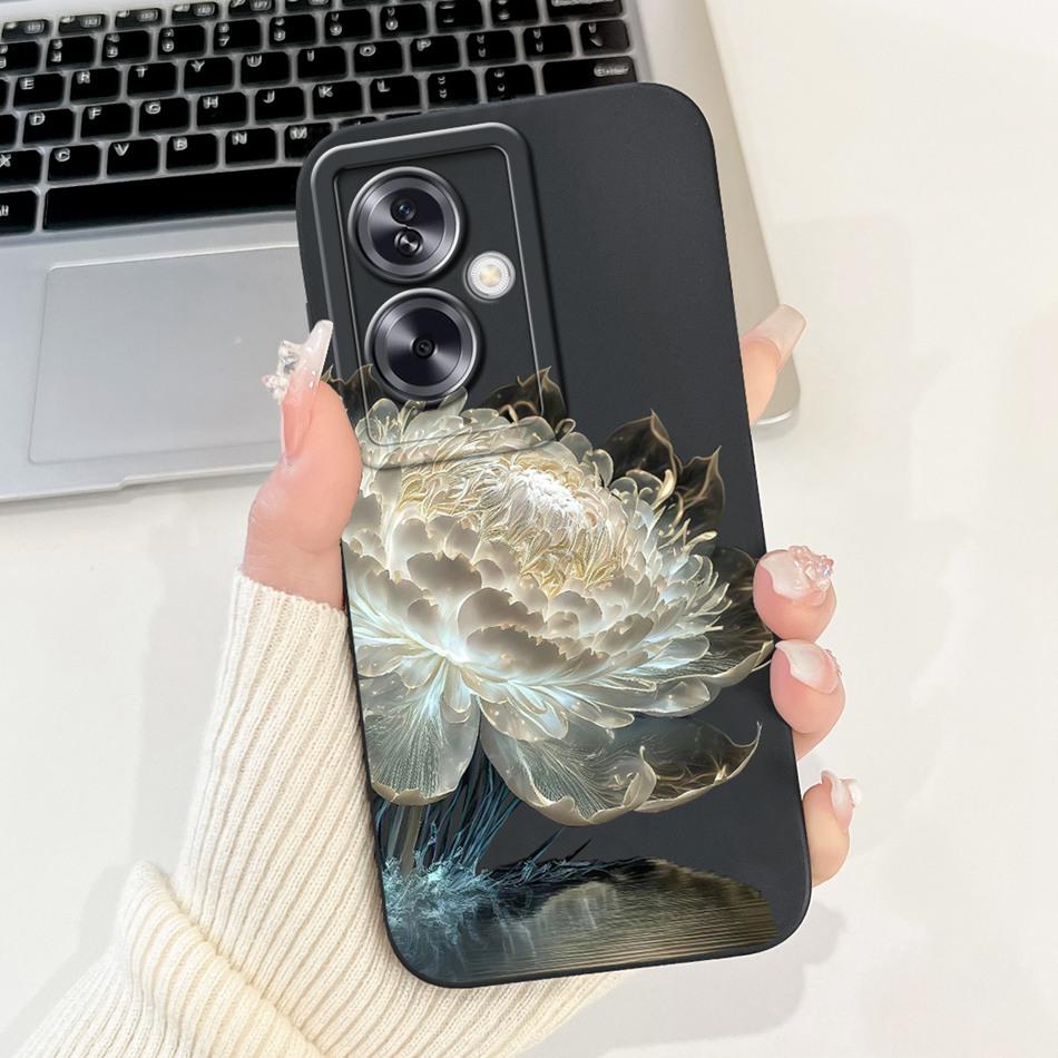 For OPPO A79 5G Beautiful Bow Rose Painting Phone Case For Oppo A79 5G CPH2553 CPH2557 Shockproof Soft Silicone Cases