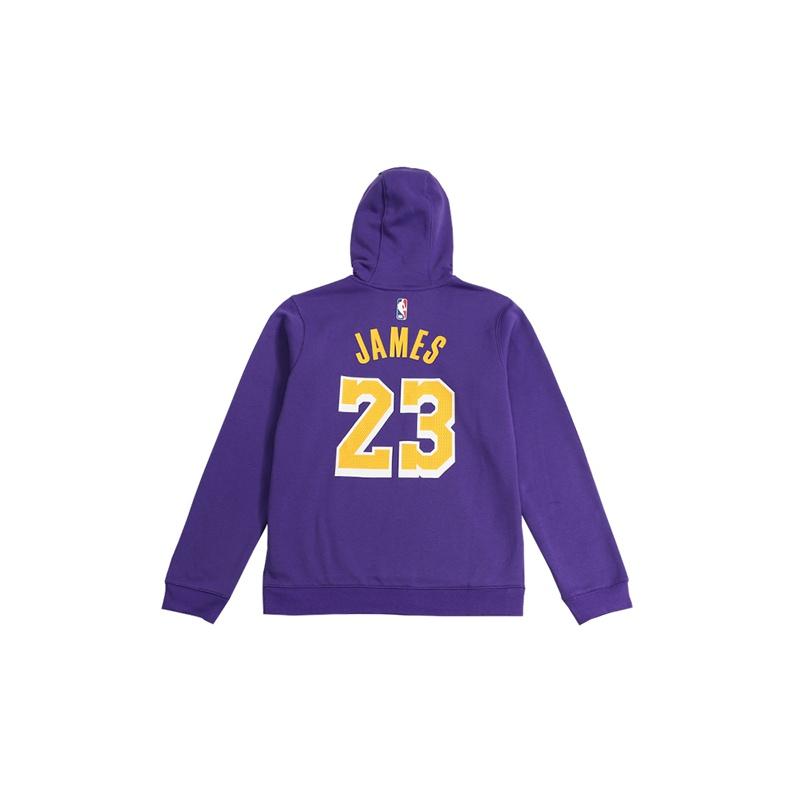 Nike Los Angeles Lakers LeBron James Basketball Sport Fleece Pullover Hoodie Men Tops Purple AV0401-504