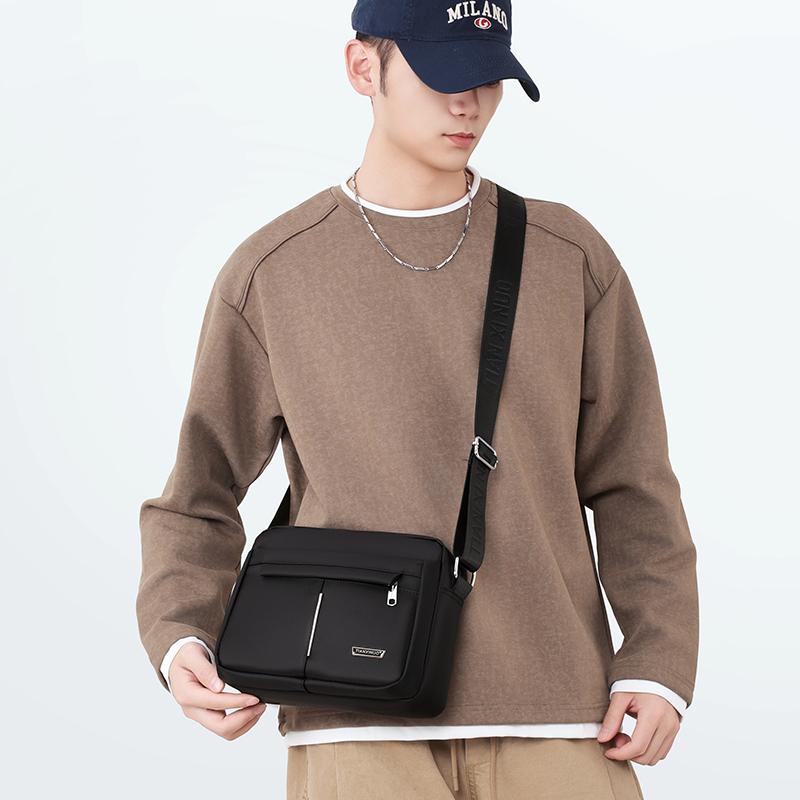 Business Men's Shoulder Bag Large Capacity Office Bag Large Capacity Multi-Layer Messenger Bag