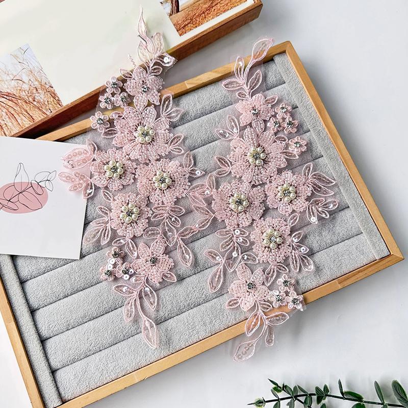 Handmade Sequin Decorative Patch Applique DIY Fabric Patch Cloth Sticker Beaded Flower Multiple Styles Fashion Accessories